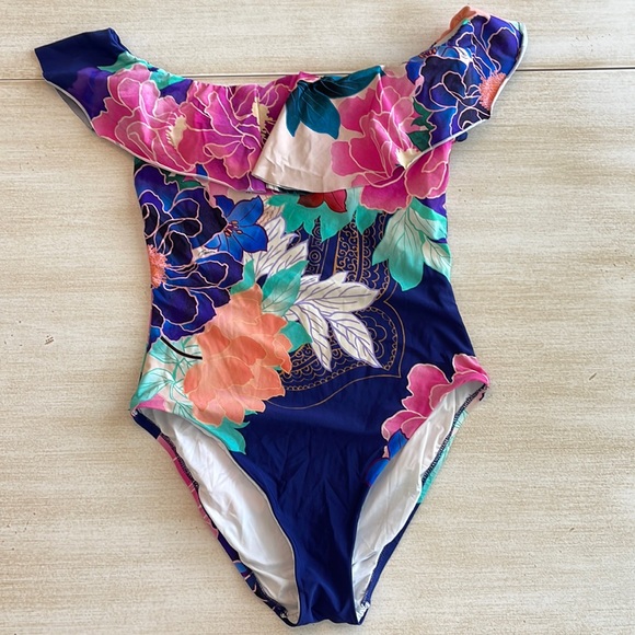 Trina Turk Other - Trina Turk Opulent Oasis Off-the-shoulder One-Piece